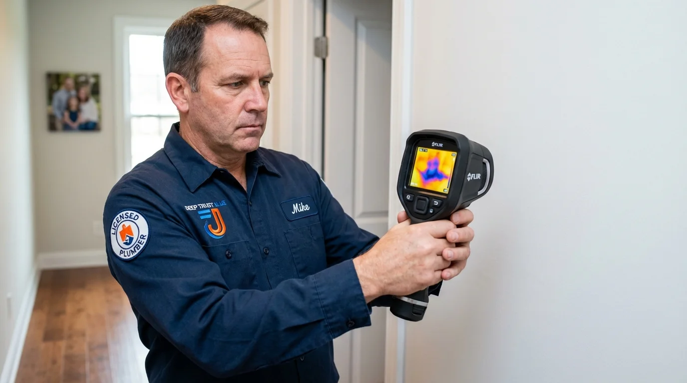 Thermal imaging leak detection by Johns Plumbing LLC in Pawcatuck
